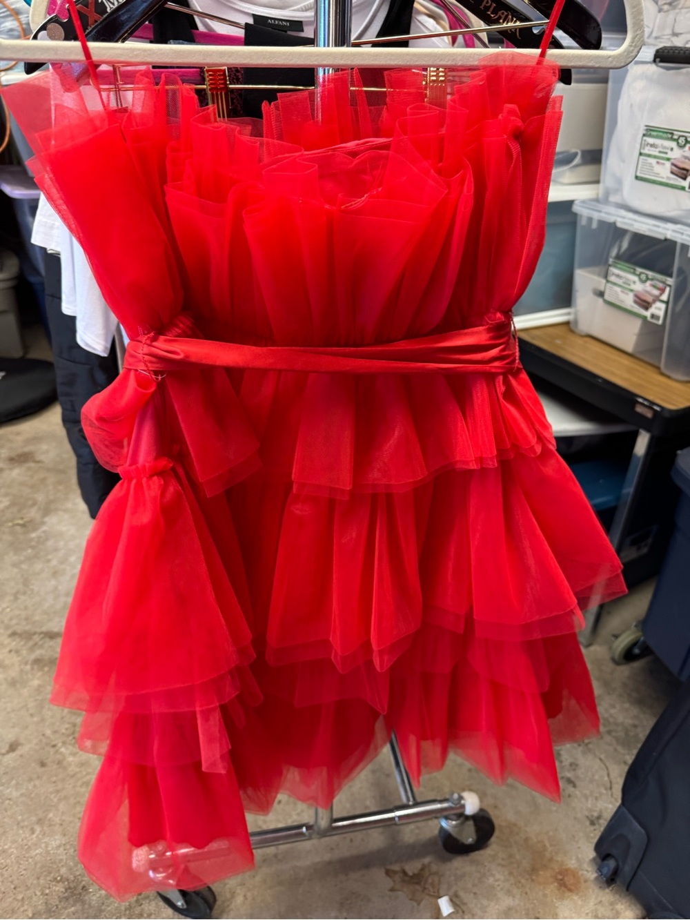 NWT Thirty by Joanna 'Red Ruffle Mini Dress'
